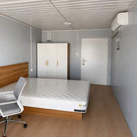 Maison conteneur mobile préfabriquée de luxe à 2 étages, 20 pieds, en panneaux sandwich, structure en acier, style contemporain, pour habitation, boutique ou bureau