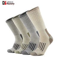 Personnalisé Laine Doux Chaud Thermique Randonnée Équipage Hommes Travail Ski Hiver Extérieur Chaussettes Trekking Randonnée Wading Trail Chaussettes