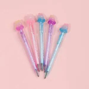 KUKI Newest Design Endless Writing Pencil Cute Kawaii Crystal Gradient Pencil For Kids Students Cute Stationery
