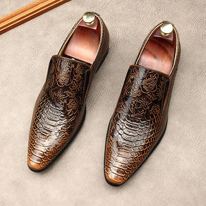 Chaussures en cuir classiques pour hommes, à semelles épaisses et talons surélevés, chaussures tendance pour hommes à semelles rouges, nouveau style - Product Image 5