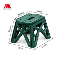 Banc pliable portable en plastique avec poignées, idéal pour la maison, le camping, les pique-niques et les files d'attente