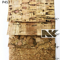 P453 cuir de liège liège tissu PU cuir artificiel pour les bagages, chaussures, ceinture, canapé mur