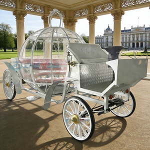 Carruaje de Boda Cenicienta Rosa Calabaza Metálico - Transporte Especial en Venta - Product Image 2