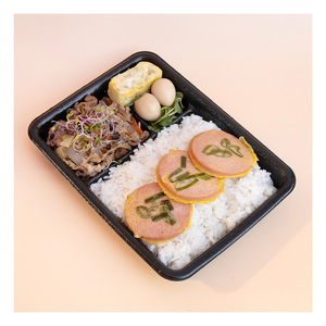 [Ecotainer] Contenant à déjeuner écologique en mousse PP à 3 compartiments pour la cuisine, pour cadeaux - Couvercle à rabat, léger et portable - Product Image 3