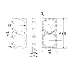 Soporte de batería de litio 46160 2P, soporte de celdas ABS, soporte para batería 46160 (muestra gratuita) - Product Image 5