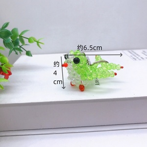 Llaveros al por mayor de cuentas de plástico multicolor, llaveros de coche personalizables con cuentas acrílicas transparentes de dibujos animados, dijes de bolso hechos a mano, llaveros de pájaros bonitos - Product Image 6