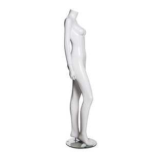 SQ02 Mannequin féminin professionnel blanc brillant sans tête, réaliste, pour l'affichage de vêtements pour femmes - Product Image 5