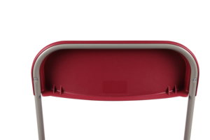 เก้าอี้พลาสติกพับได้สีแดงไวน์ พนักพิงแบน ทันสมัย นั่งสบาย ทนทาน น้ำหนักเบา พกพาสะดวก เหมาะสำหรับงานเลี้ยงฉลองต่างๆ - Product Image 4