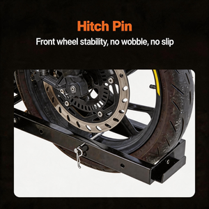 Support de chargement pour moto avec attache de remorquage 2 pouces, capacité 500 LBS, en acier robuste, pour moto tout-terrain, scooter, chaîne de sécurité de fixation pour SUV, <span class=keywords><strong>camion</strong></span>, fourgonnette - Product Image 5