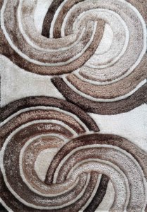 100% poliestere Tela di Supporto Resistente Ai Graffi Marrone Arancione Zona Shag Tappeto Tappeto 3D Shaggy - Product Image 4