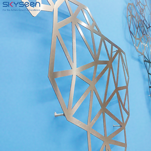 Skyseen Tùy Chỉnh Đơn Giản Hiện Đại Đường Hình Học Bản Đồ Thế Giới Dấu Hiệu Kim Loại Sáng Tạo Thiết Kế Cho Không Gian Văn Phòng Studio Trung Tâm Trang Trí - Product Image 3