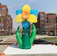 Décoration de scène Fleur de tulipe gonflable géante Fleur gonflable debout Plantes à fleurs gonflables personnalisées
