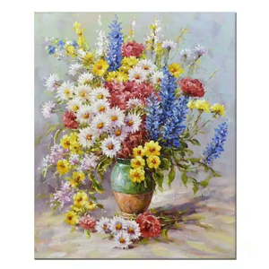 Pittura a olio acrilica dipinta a mano <span class=keywords><strong>su</strong></span> <span class=keywords><strong>tela</strong></span> con Design di dimensioni personalizzate fiore colorato per la decorazione - Product Image 1