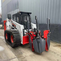 Machine de transplantation d'arbres en acier allié avec moteur pour transplanteur de chargeuse compacte à direction par déplacement, à pelle hydraulique