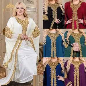 Dashiki gaun Afrika wanita Kaftan gaun Ankara elegan Dubai Jalabiya Boubou jubah Afrika pakaian Abaya wanita gaun Muslim