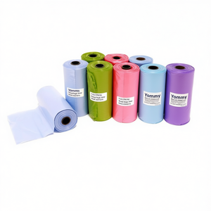 Bolsas para excremento de mascotas Yommy, 6 rollos, 15 unidades cada uno, bolsas desechables coloridas para excremento de perros. - Product Image 3
