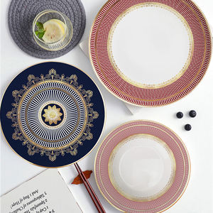 Elegante Plato <span class=keywords><strong>de</strong></span> Cerámica Azul y Dorado, Plato <span class=keywords><strong>de</strong></span> Servicio <span class=keywords><strong>de</strong></span> Lujo <span class=keywords><strong>para</strong></span> Bodas, Vajilla <span class=keywords><strong>de</strong></span> Porcelana Fina, Platos <span class=keywords><strong>para</strong></span> <span class=keywords><strong>Alquiler</strong></span> - Product Image 6