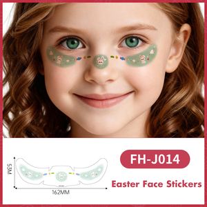 Pegatinas Faciales <span class=keywords><strong>de</strong></span> Pascua al por Mayor, Diseños <span class=keywords><strong>de</strong></span> Conejitos y Huevos, <span class=keywords><strong>Tatuajes</strong></span> Temporales a Granel para Fiestas. Logotipo y Empaque Personalizados Disponibles. - Product Image 3
