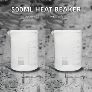 บีกเกอร์แก้วบอโรซิลิเกตขนาด 500 มล. ทนความร้อน ใช้ในงานวิทยาศาสตร์ - Product Image 2