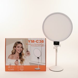 Luz de Relleno LED YM-C36 para Transmisión en Vivo, Protección Ocular, Regulable, para Maquillaje, Fotografía y Transmisiones en Directo - Product Image 4
