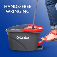 Ensemble Seau et Balai Serpillère Rotatif pour O-Cedar EasyWring Articles Ménagers Nettoyage de Sol Tête de Balai en Microfibre Pièce de Rechange - Sans Logo