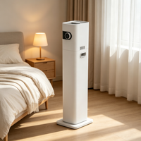 Humidificateur d'air intelligent de type sol, grand réservoir d'eau de 8,5 L, écran numérique, régulation de la brume à 6 vitesses, lampe UV de stérilisation, hydratant