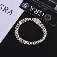 Nais Best Selling Moissanite Diamond S925 Sterling Silver Moissanite Cuban Link
