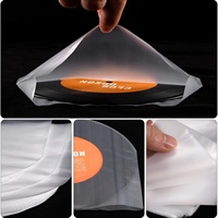 Pochette intérieure pour disques vinyles LP, fond rond, antistatique, forme en U, couverture de disque intérieure transparente, pour collections de disques