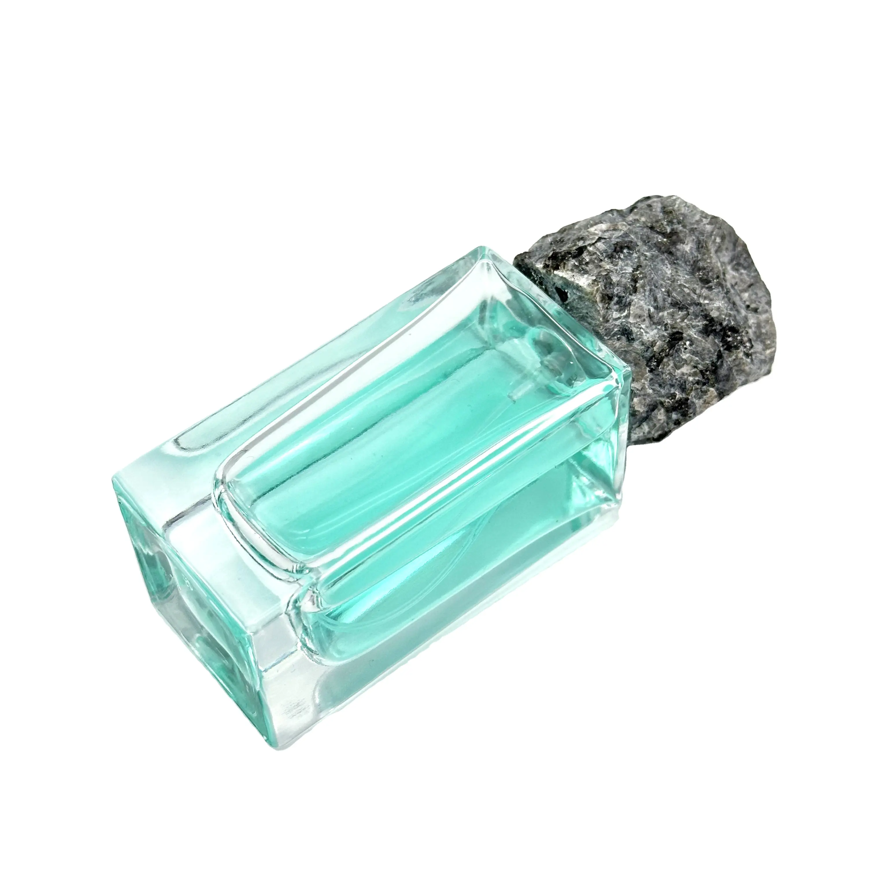 New design Volcano Stone Perfume Bottle cap 50ml perfume bottle with Volcano stone cap