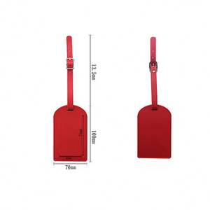 Custom Printed Wedding Favor Logo Saffiano Travel Airline <b>Suitcase</b> Blank Personalized Name Tags <b>Strap</b> Pu Leather Luggage Tag/ - Product Image 6