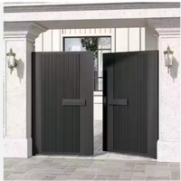 Portail battant moderne et compétitif de 6 pieds en aluminium thermolaqué pour entrée principale de villa résidentielle