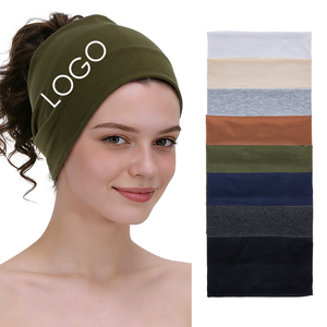 Bandeaux de sport larges et doux avec logo personnalisé, élastiques et extensibles, pour l'entraînement, la course et le yoga - Product Image 4