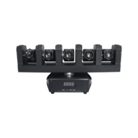 Nouveautés : Lumières de scène DJ à 5 têtes LED, faisceau laser stroboscopique RGBW, effets multicolores combinés, contrôle DMX512, indice de protection IP44