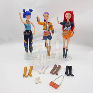 Muñeca K-POP del Grupo Femenino Demon-Hunting Girl, Miru Mira Zoyi, Vestido, <span class=keywords><strong>Botas</strong></span> Largas, Zapatillas de Tacón Alto, Bolso de Hombro, Accesorios - Product Image 2