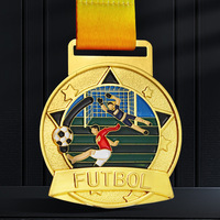 Médailles personnalisables en alliage de zinc peintes pour événements sportifs (football, basketball, baseball), récompenses d'honneur, cadeaux pour salons professionnels