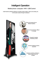 Écran d'affichage numérique pliable portable intelligent pour publicité murale intérieure et extérieure, support de panneau LED