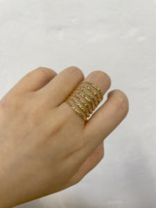 Bague en acier inoxydable Golden YHL R16, minimaliste, élégante et durable, taille réglable - Product Image 2