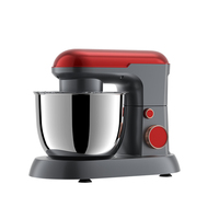 Batteur sur socle électrique bicolore multifonctionnel en acier inoxydable 4L avec bol mélangeur pour usage domestique et commercial