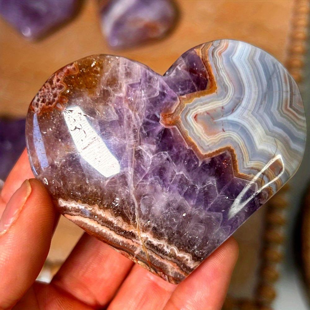 Amethyst Agate Heart
