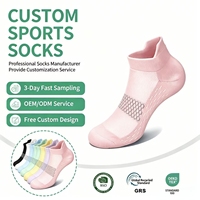 Chaussettes de course à compression respirantes et rembourrées pour femmes, chaussettes de football anti-ampoules et antidérapantes, chaussettes personnalisables