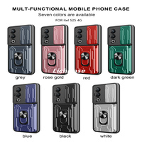 Lichicase Multi Functional Ring Holder Bracket Slide PC Lens Protective Magnetic Phone Case pour Itel S25 S25 Ultra Back Cover