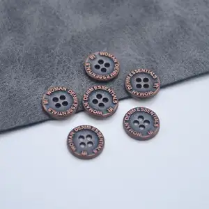 定制品牌标志4孔定制纽扣金属4孔缝纫纽扣用于服装