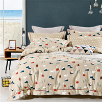 Ensembles de couettes et taies d'oreiller en sergé imprimé personnalisé 100 % polyester 200TC certifiés OEKO BSCI ISO pour usage domestique toutes saisons