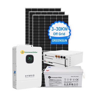 Sistema Solar Híbrido de 30kw, 30kva, 25kw, 20kw, 10KW, 5KW, 3KW, Sistema de Paneles Solares para el Hogar con Baterí<span class=keywords><strong>as</strong></span> de Iones de Litio como Respaldo - Product Image 1