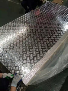 Tôle striée antidérapante <span class=keywords><strong>en</strong></span> acier inoxydable série 300, motif losanges, à 5 barres, pour revêtements de sol – Prix usine - Product Image 6