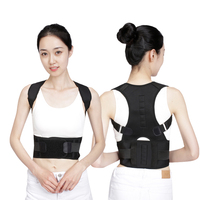 Support dorsal universel noir pour correction de posture, idéal pour le bureau, l'entraînement et le fitness, en néoprène