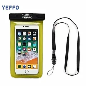YEFFO العالمي غطاء هاتف مضاد للماء ملحقات الهاتف المحمول العائمة السباحة الهاتف حقيبة لهاتف أي فون