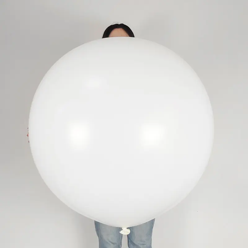 36 Inch Matte Decoration White Balloon giant Latex Wedding Colorful Big Balloons for advertising