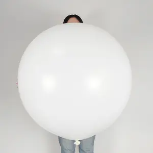 Ballon blanc de décoration mat de 36 pouces, Latex géant de mariage, grands ballons colorés pour la publicité