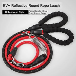 공장 도매 야외용 EVA 소재 반사 나일론 굵은 원형 로프 애완견 목줄 (대형견 산책용 금속 스프링 포함) - Product Image 2